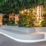 Banco con formas redondas